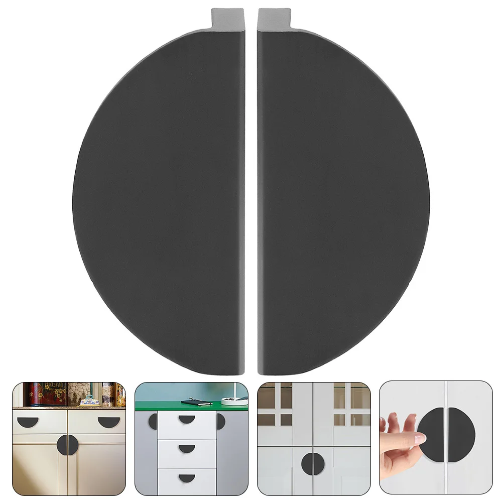 2 قطعة أثاث نصف دائري يسحب مقابض خزانة أنيقة لخزانة غرفة النوم درج خزانة الباب يسحب قبضة مريحة سهلة ل #2