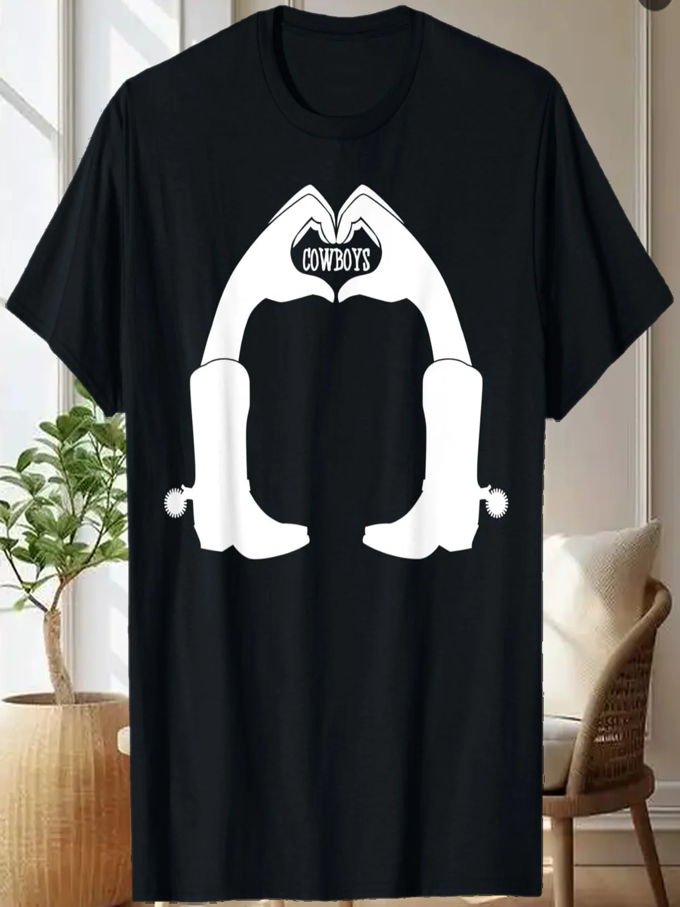 

Hand Heart Love Cowboys Hands Coming Out Of Cowboys Boots T-Shirt
