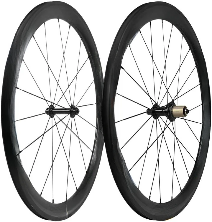 Carbon Fiber Road Bike Wheels 700C Clincher Wheelset 50mm Matte 23 Width