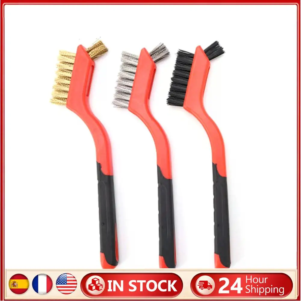 

3pcs 7 inch Wire Brush Set Rust Paint Remover Metal Scrubbing Polishing Brushes