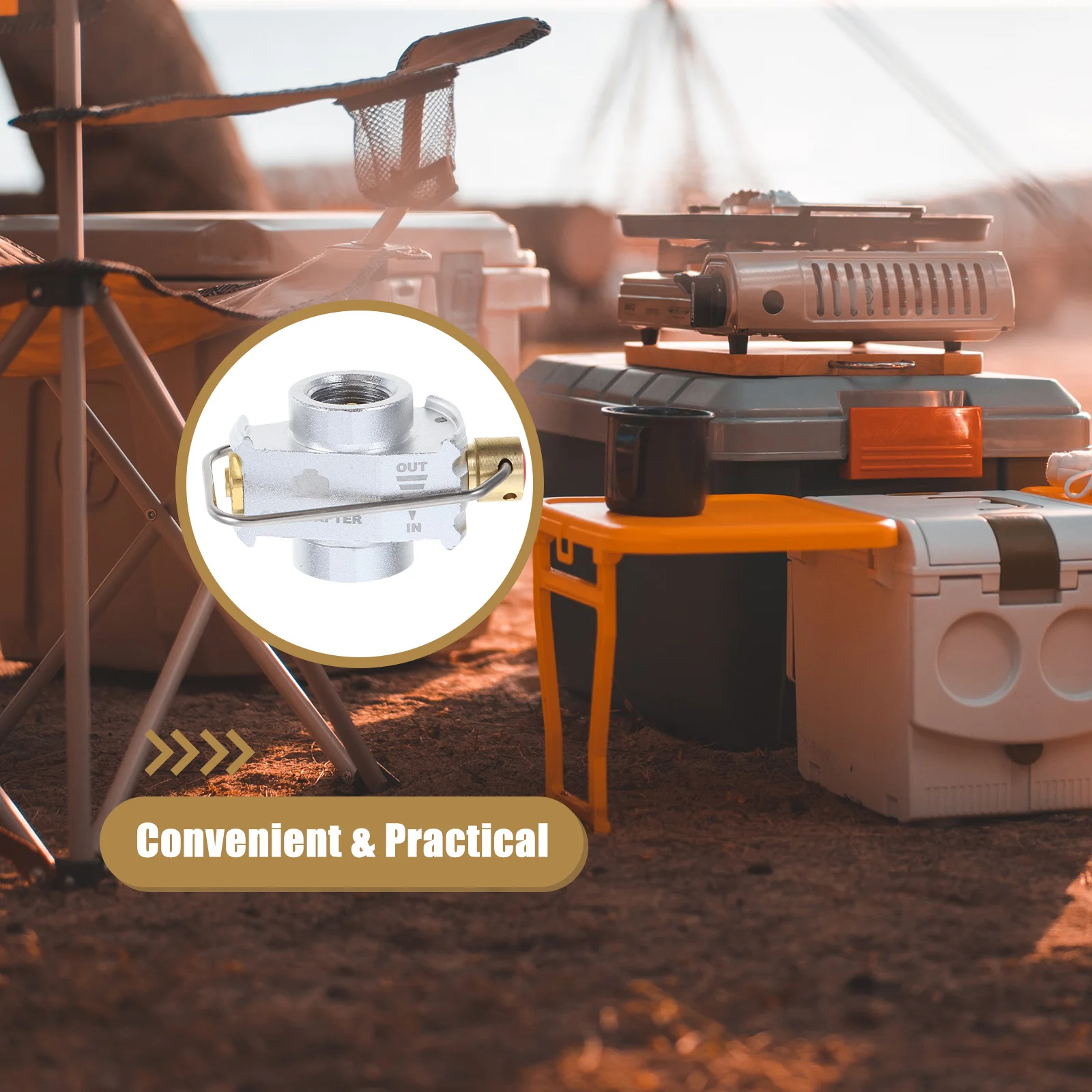 

Flat Tank Adapter Reusable Gas Canister Refill Valve Compact Fuel Transfer Device for Isobutane Propane Cylinder Outdoor Stove