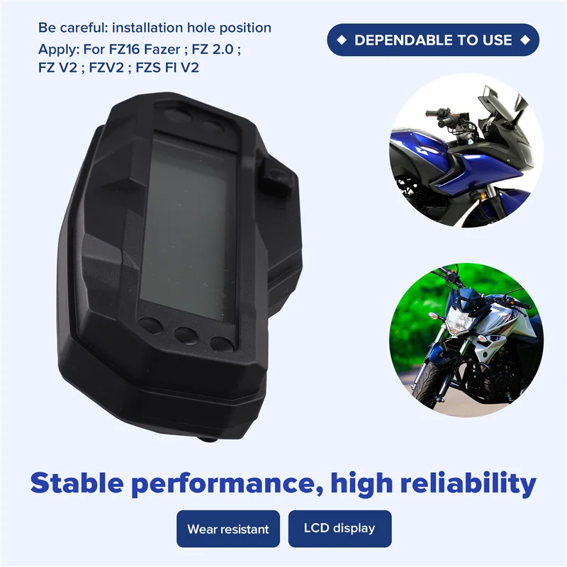 

Hot Selling-Motorcycle Speedometer Digital Meter Odometer For Yamaha FZ16 Fazer FZ 2.0 FZ V2 FZV2 FZS FI V2 Tachometer Rpm Gauge