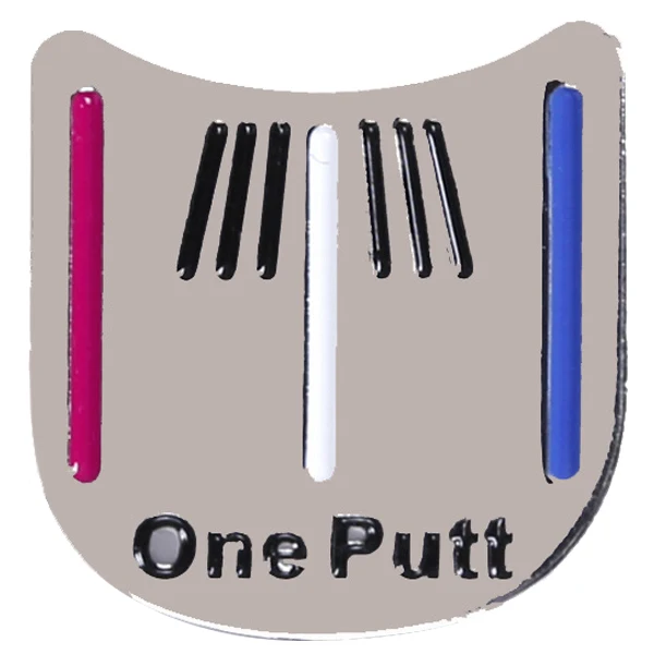 A89E-Magnetic cap clip removable metal golf one putt aiming ball marker set Color