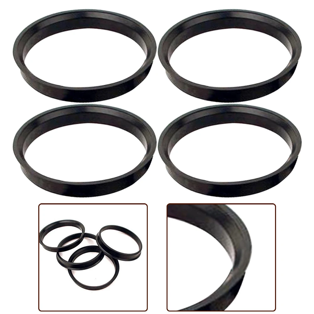 4Pcs Car Hub  Centering Rings 74.1 X 72.6 Mm For BMW Wheel Bore Center Spacer Black Car Plastic  Wheel Hub Centric Rings