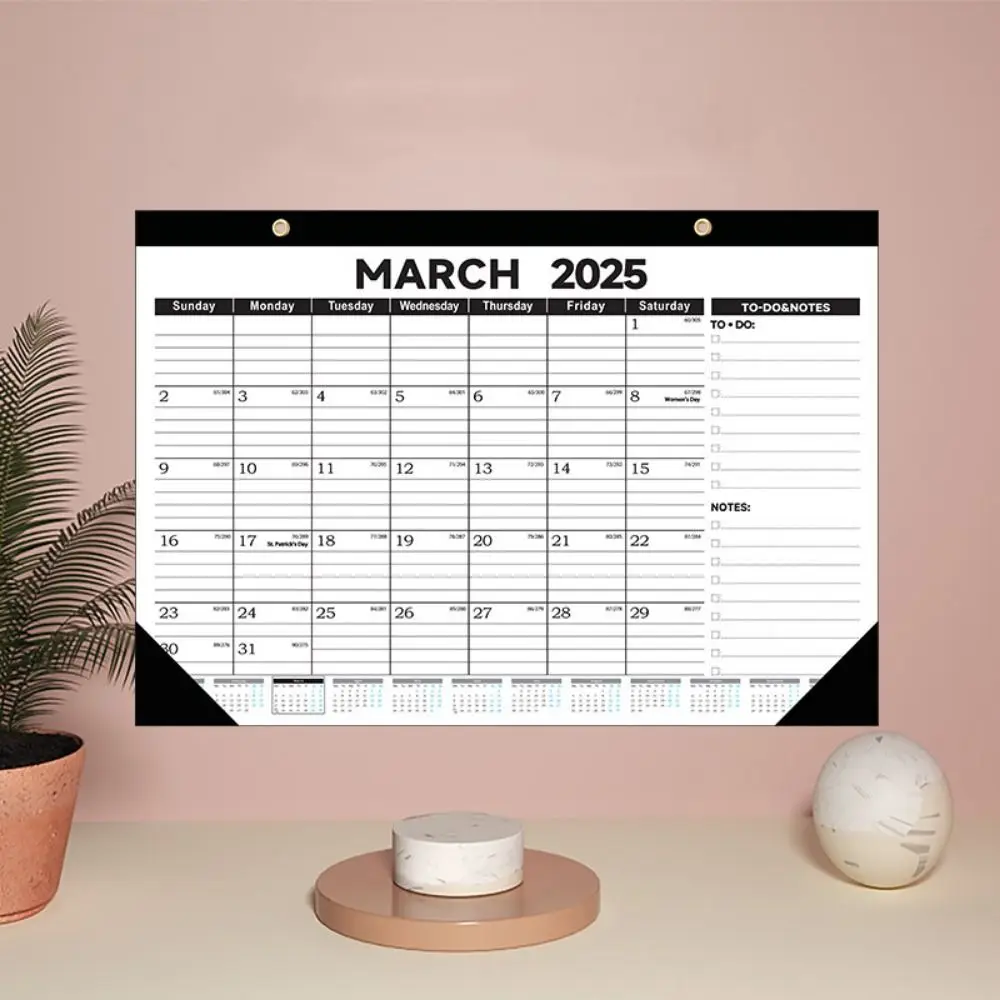 Creative Wall Calendar 2024-2025 Colorful Floral Wall Calendar with Hanging Hole To Do List Calendar Planner Stationery Supplies