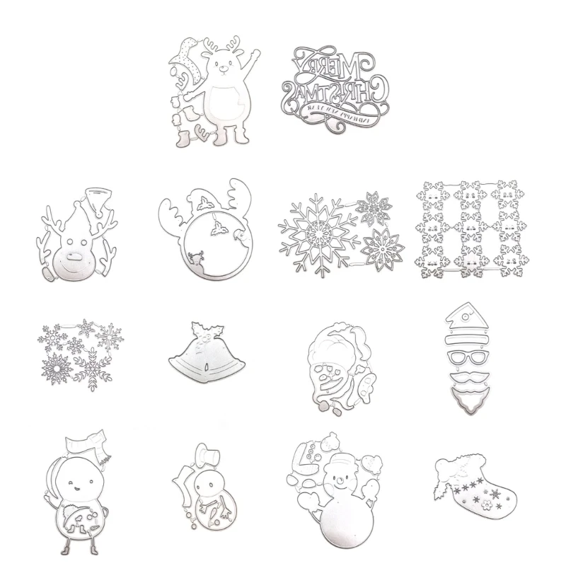 

Christmas Cutting Dies Christmas Embossing Die Cut Stencils Carbon Steel Cutting Dies for Scrapbooking Card Making