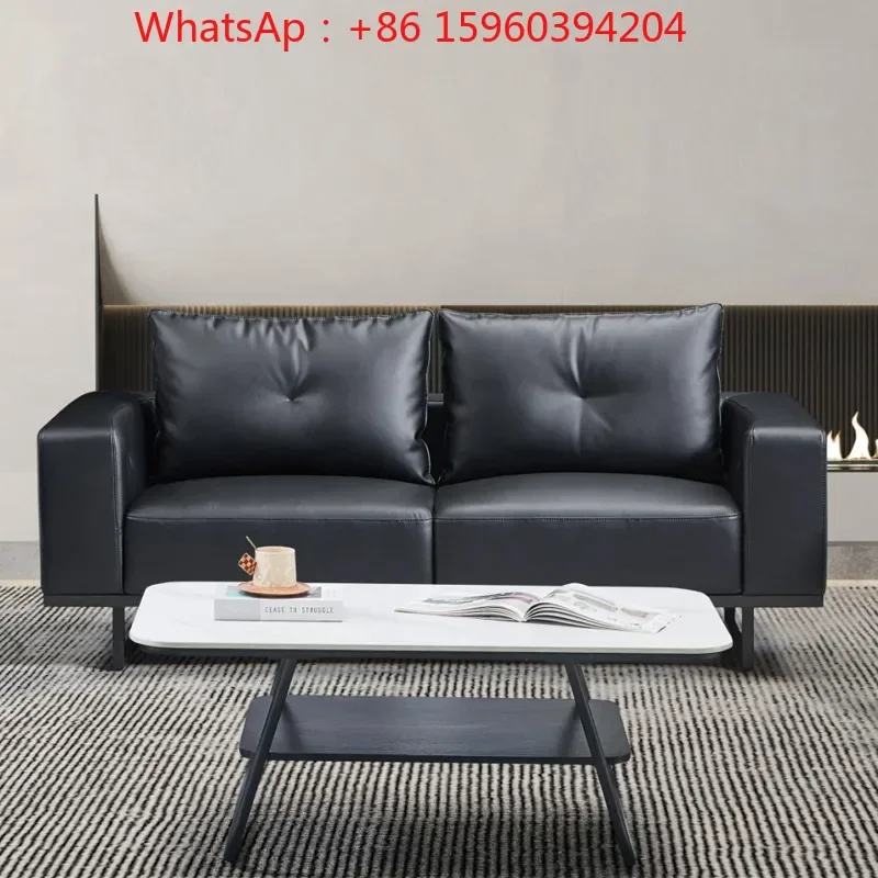 Business office sofa tea table combination simple reception room three-person sitting room high-end commercial lounge area
