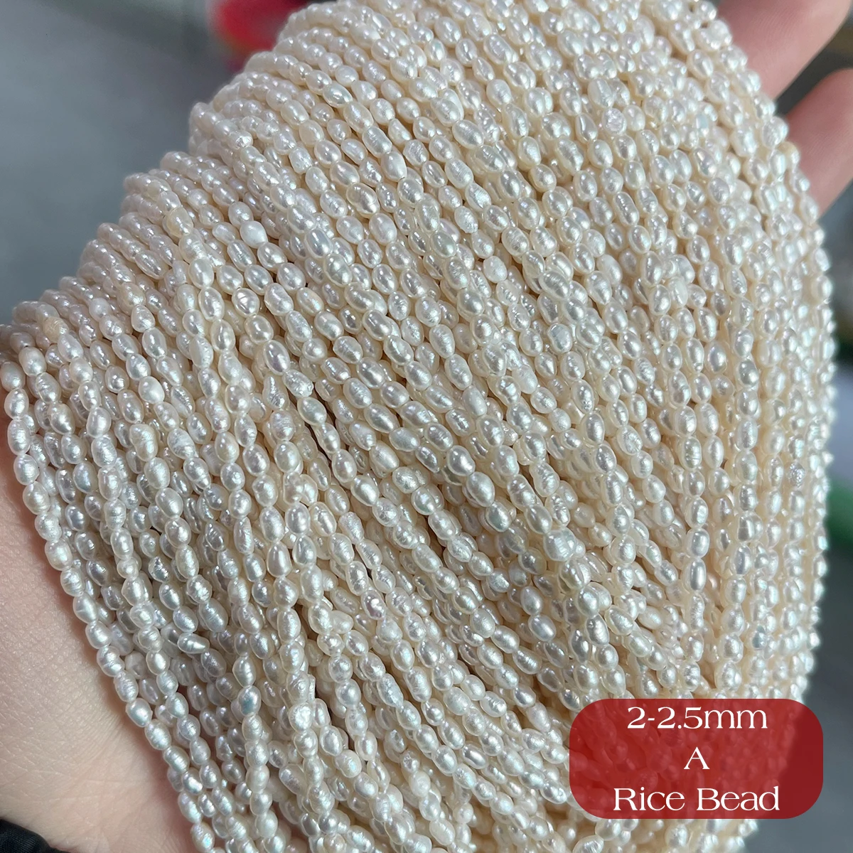 None Freshwater Cultured Pearl Rice Loose Beads 1.8-2mm 5