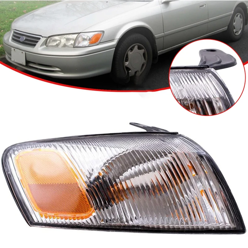 Parking Signal Corner Marker Lights Lamps Lenses For 97-99 Toyota Camry 81520-AA010 81510-AA010