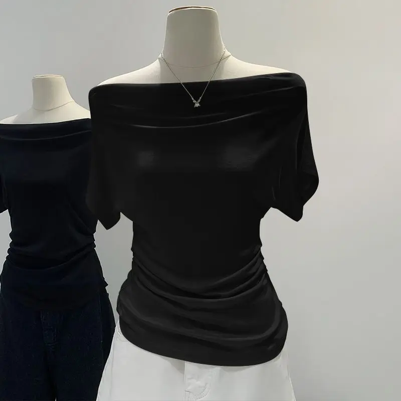 Summer Women's Slim Fit Multi Style Casual Fashion Short Sleeved T-shirt Basic… - Image 2