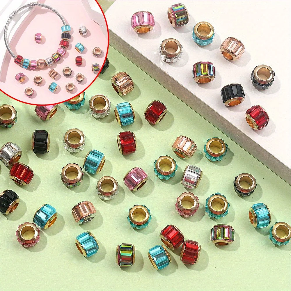 8/16/24 قطعة مزيج اللون الراتنج النمط الأوروبي الخرز ثقب كبير ، DIY بها بنفسك مجوهرات اكسسوارات ، عيد الحب ، عيد الميلاد ، هدايا عيد الشكر