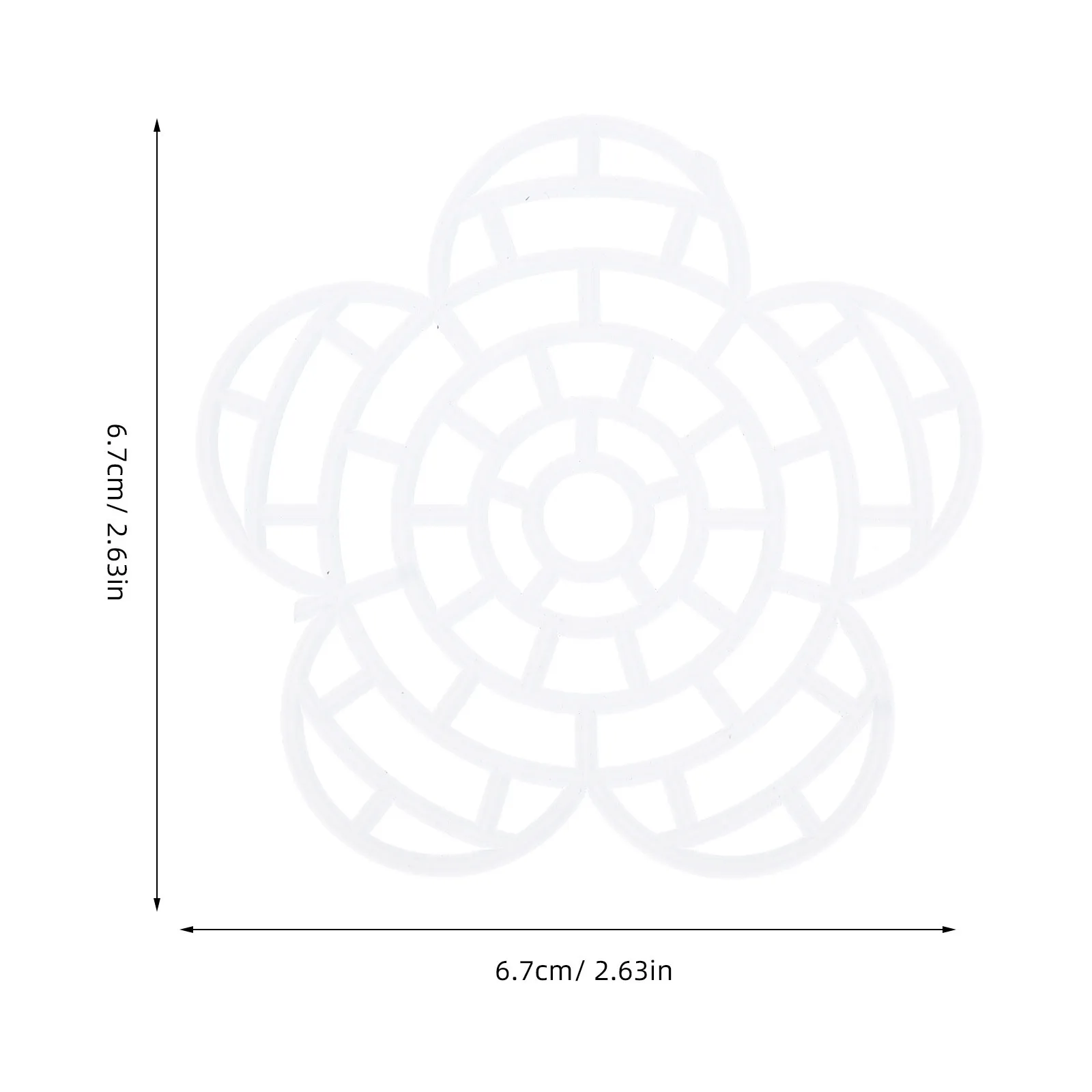 10 قطعة حقيبة كروشيه زهرة اكسسوارات 6.7 سنتيمتر قطر ثلاثية الأبعاد أدوات التطريز DIY بها بنفسك شبكة بلاستيكية قماش ورقة للحرف اليدوية الغزل