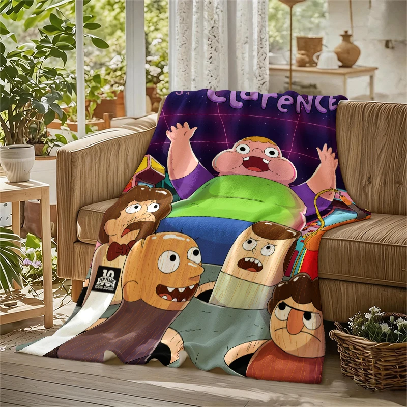 Cartoon C-Clarences Ultra-Soft Fluffy Flannel Blanket Super Cozy Lightweight Bed Blanket for Halloween Sofa Bed Christmas
