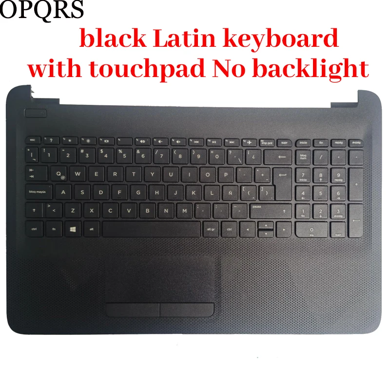 Imagem -06 - Teclado para Notebook com Palmrest Upper hp 15-ac 15-ay 15-af 15-ba Tpn-c125 Tpn-c126 Russo Eua Reino Unido Espanhol Latim Alemão Itália cf