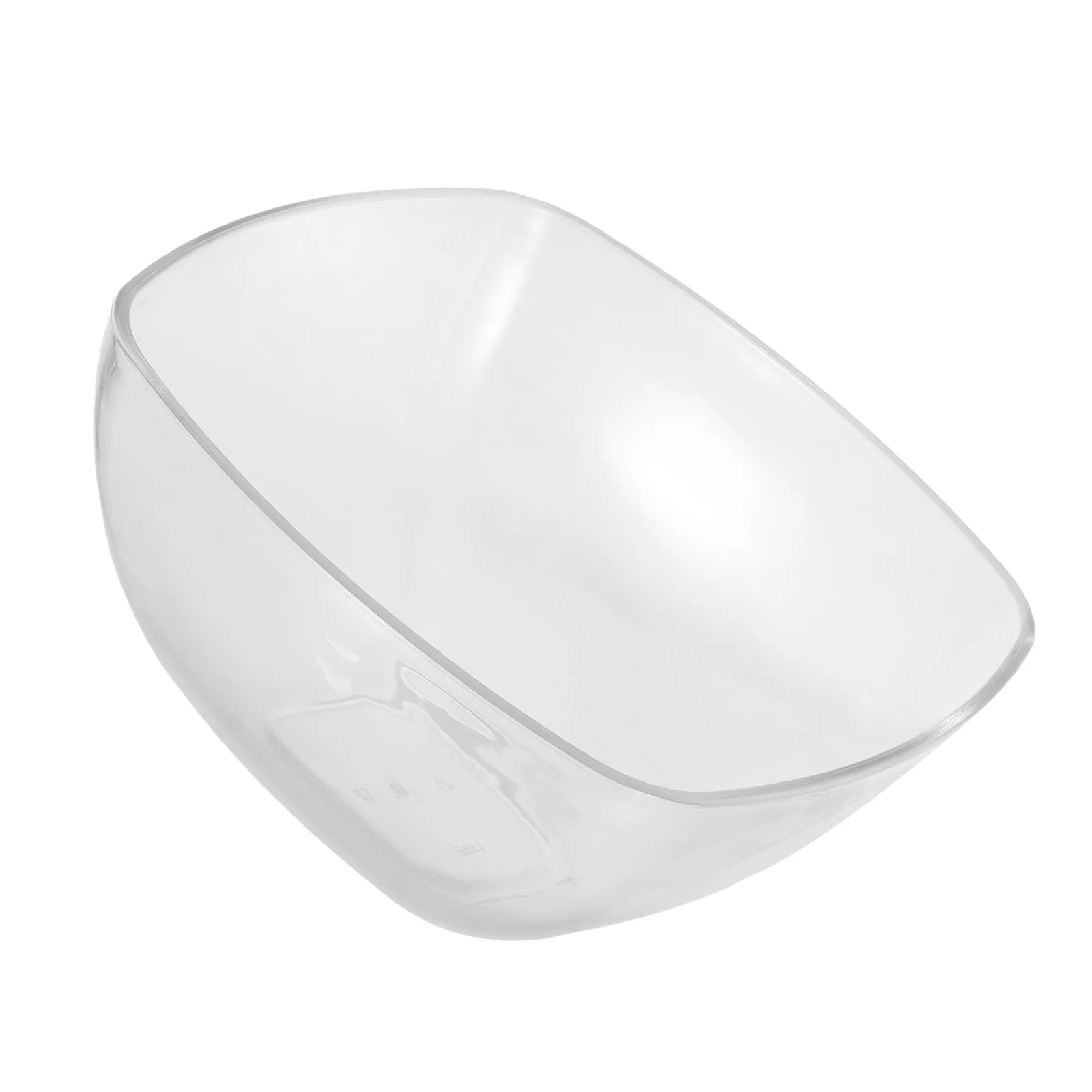 1Pcs Acrylic Salad Bowl Square Shape Large Mixing Bowl Easy Clean Fall Resistant Smooth Edge Burrs Free Bright Color Transparent