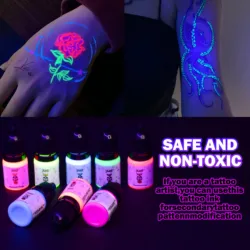 5ML Tattoo Ink Pigment fluorescent ink Body Art Tattoo Kits Professional Beauty Paints Makeup Tattoo Supplies Semi-permanent