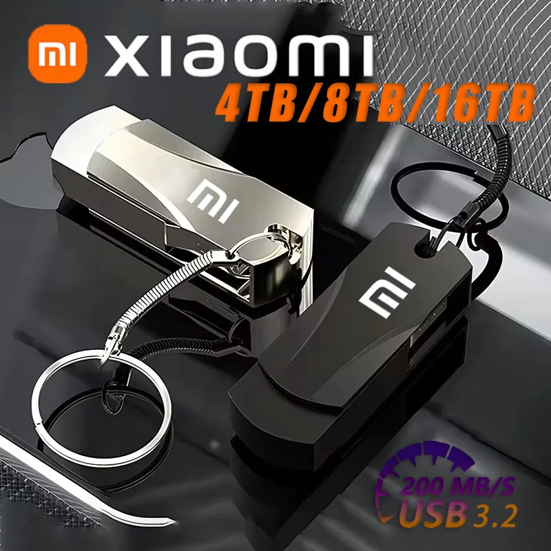 Xiaomi U Disk USB3.2 Type-C 16TB 8TB 4TB Interface Mobile Phone Computer Mutual Transmission Portable USB Memory Flash Drive New