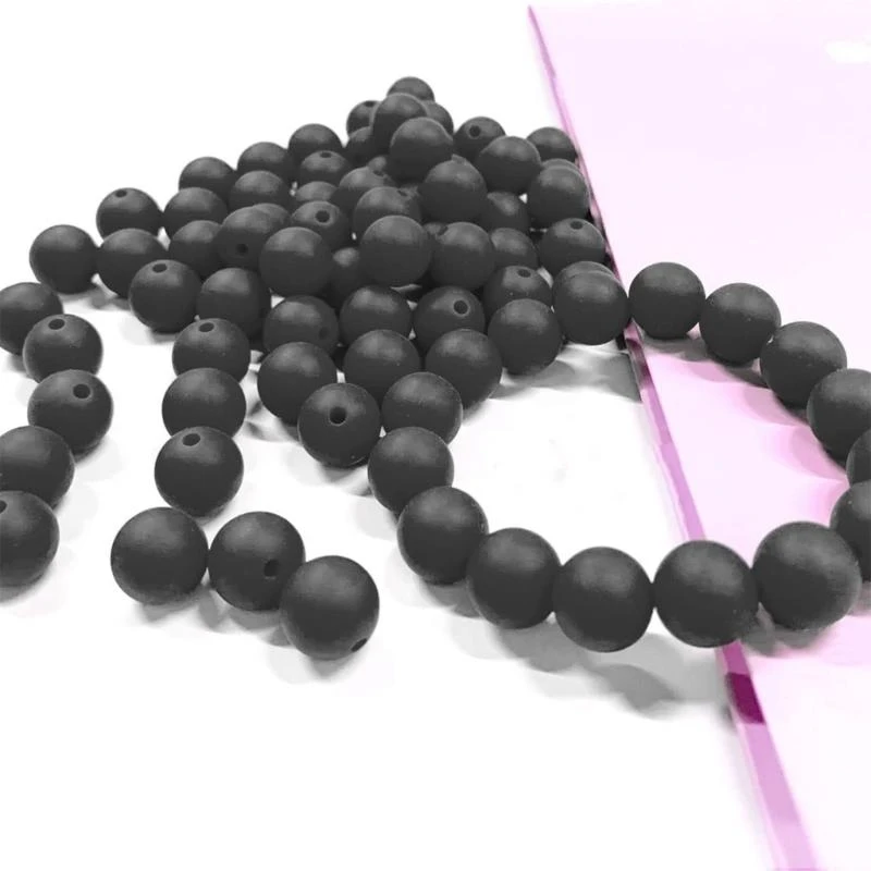 Set Rantai Dot DIY Manik-manik Menyusui Bulat Bayi Manik-manik Silikon 12Mm 15UB