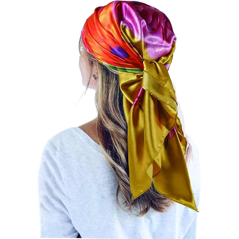 legant Minimalist Versatile Square Scarf - Stylish Graceful Multi-use Accessory for Head & Neck  for Daily 90cm*90cm image 3