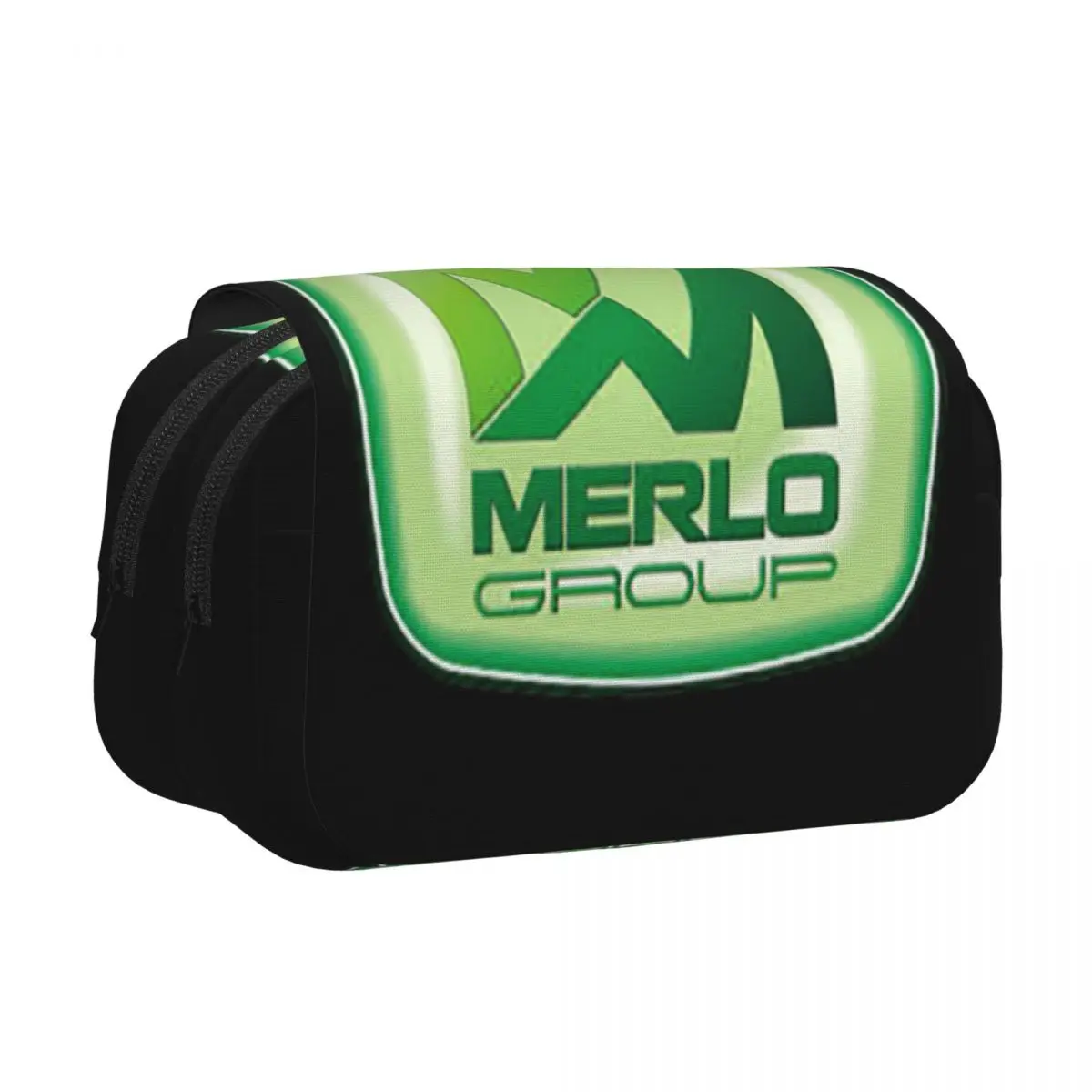 Merlo Logo Pencil Case Pen Holder Hard Shell Leather Big Capacity Pen Box Pencil Bag for Boys Girls School
