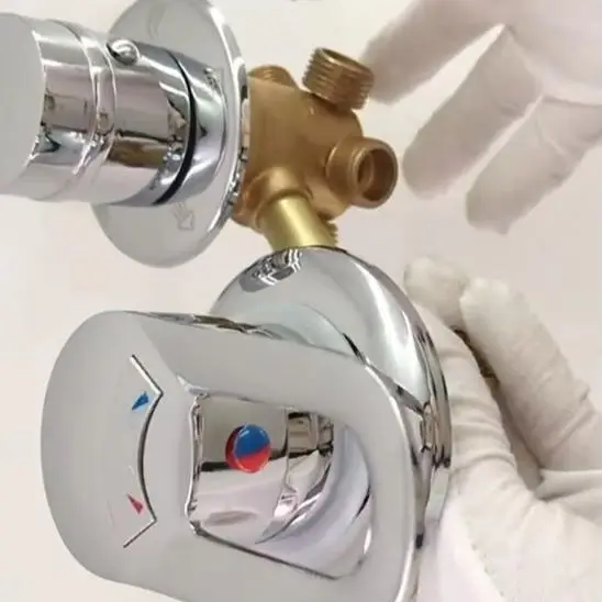 Integral Shower Room Faucet Accessories Hot and Cold Water Gear Switch Mixing Valve All Copper Water Separator
