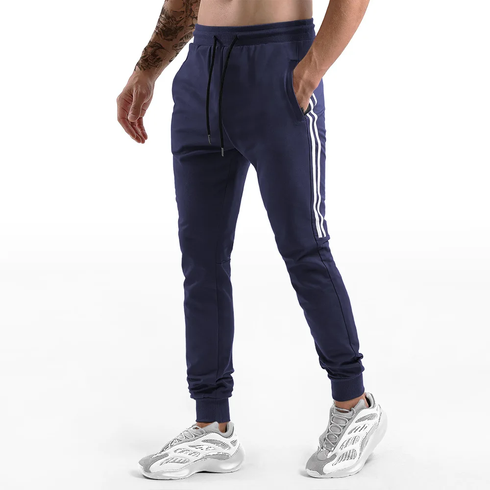 Men's Gym Jogger Sweatpants Running Dry Fit Bodybuilding Cotton Sports Trousers Stretchy Muscle Fitness Training Tracksuit Pants