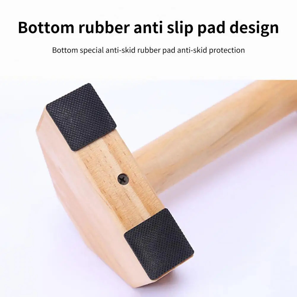 1 Pair Stable Push-up Bar Anti Crack Pine Wood Hexagon- Design Parallettes Bar H-shaped Wooden Calisthenics Parallel Double rod