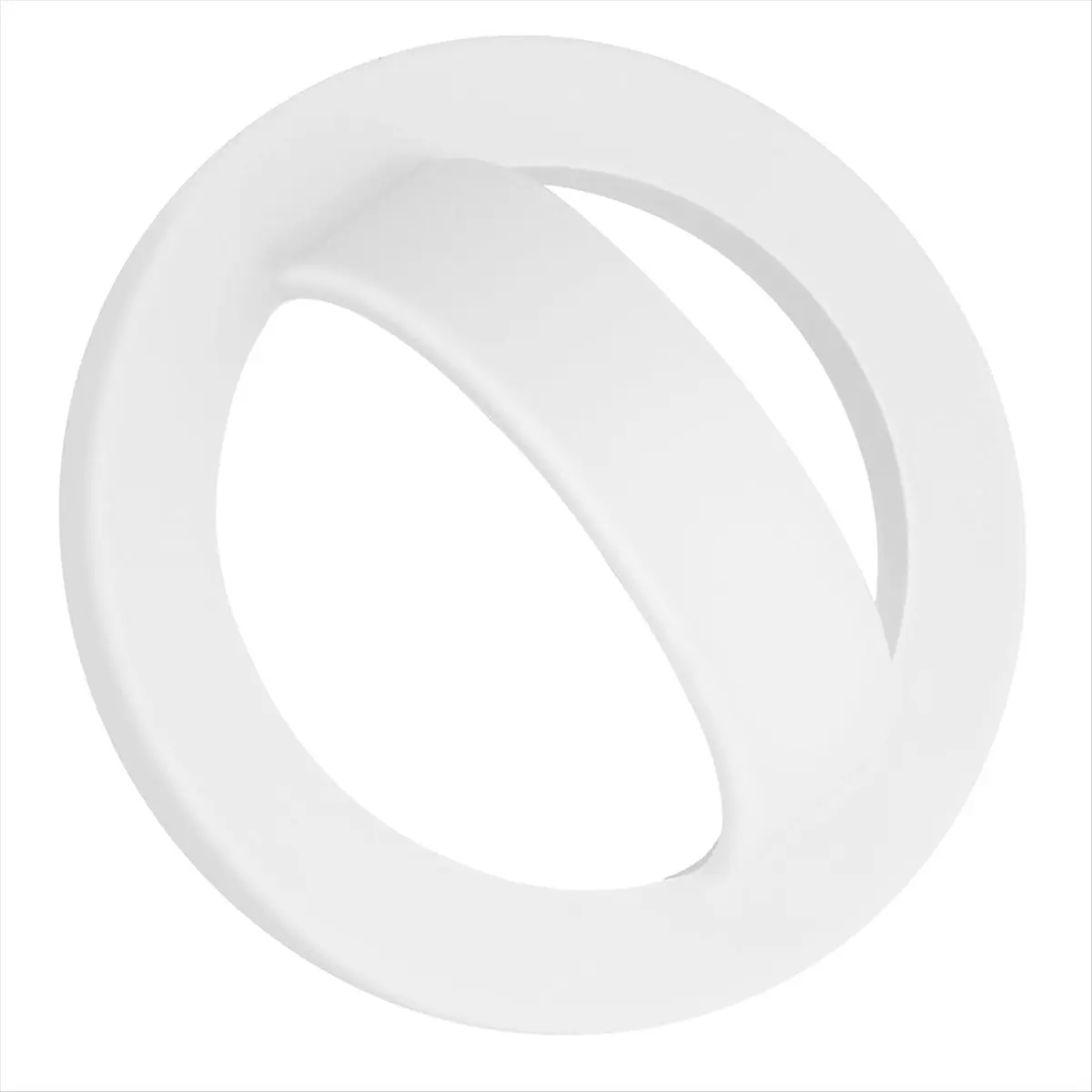 TCE Magnetic Silicone Ring Grip Phone Holder,Rotating Finger Loop Ring Grip Holder,Soft and Portable,Magnetic Bracket White