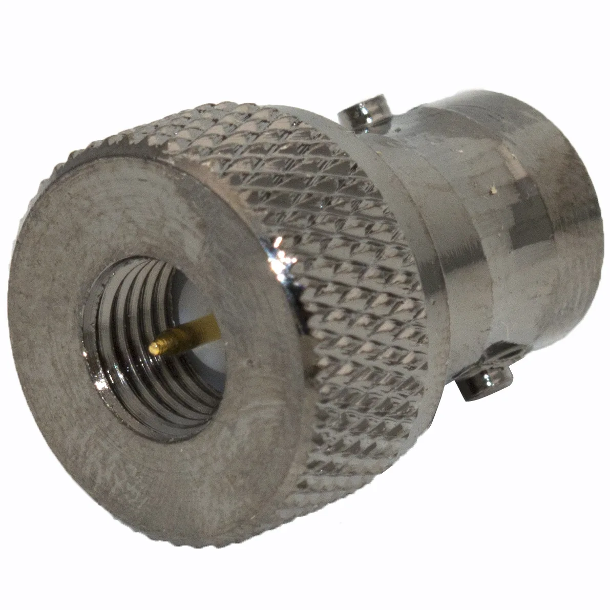 محولات تردد الراديو BNC (Q9) أنثى إلى SMA ذكر محول القرص الأسود النيكل مطلي