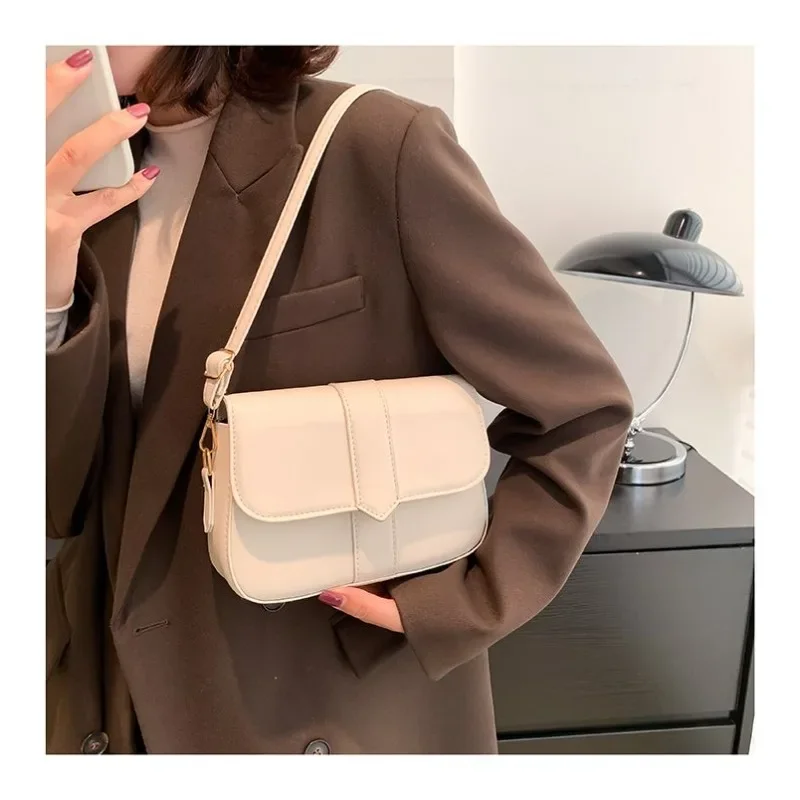 Fashion Trend Crossbody Bags for Women Solid Leather Flap Shoulder Bag Designer Handbags and Purses Small Women Messenger Bags