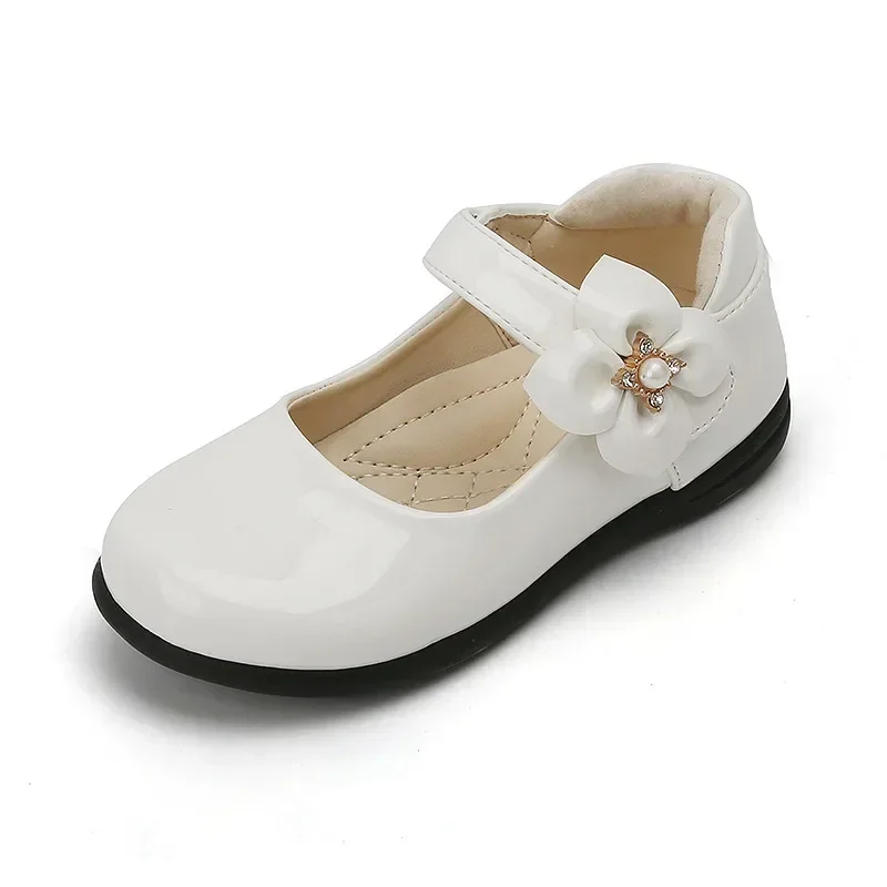 Einfache Kinder Schuh Anti Slip Trendy Leder Schuhe 2025, Frühjahr Neue Prinzessin Leistung Schuhe Mode Komfort Kinder Einzelnen Schuh