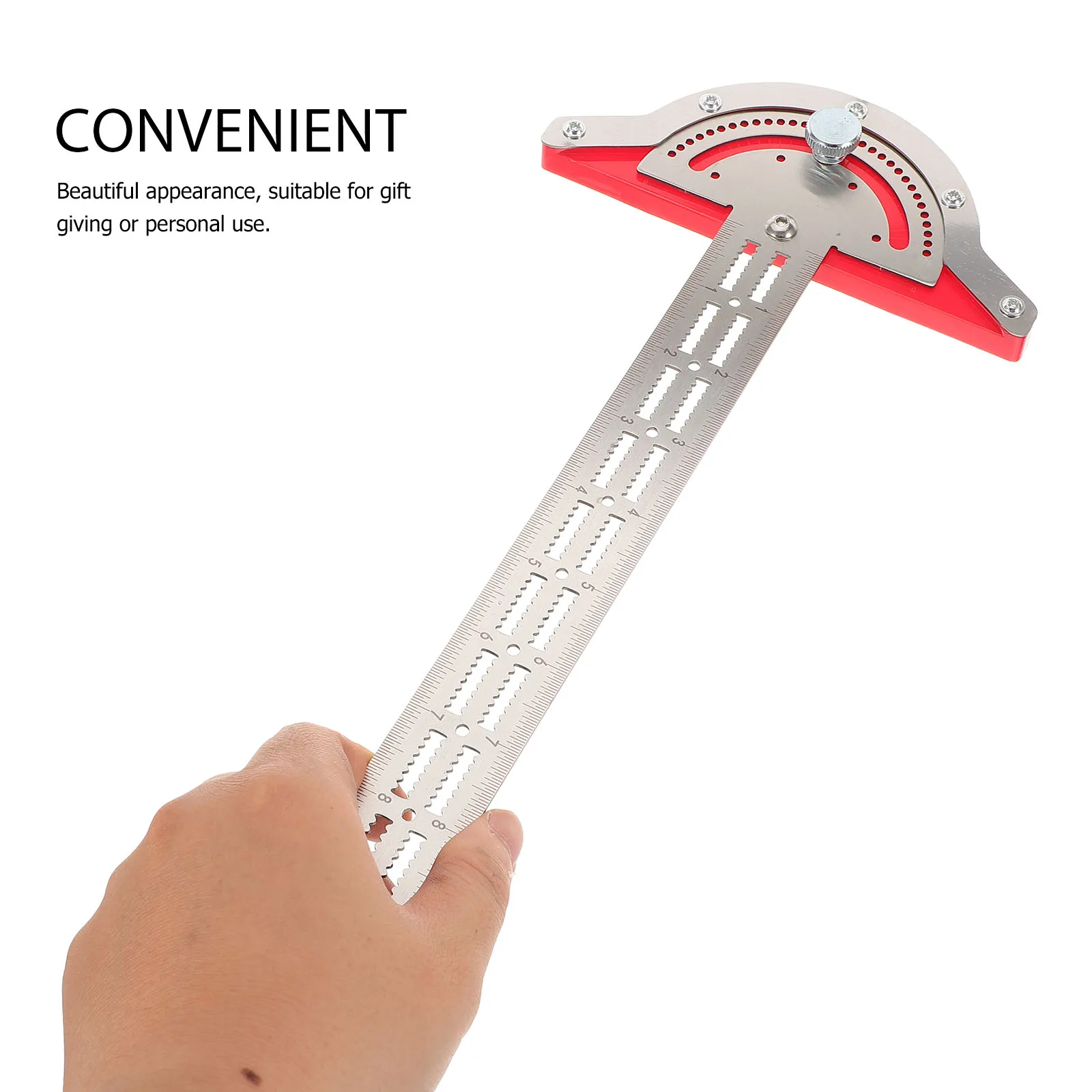 

Carpentry Angle Ruler Woodworking Tools Dual Scale Measuring Square Protractor Metal Rule Adjustable Device