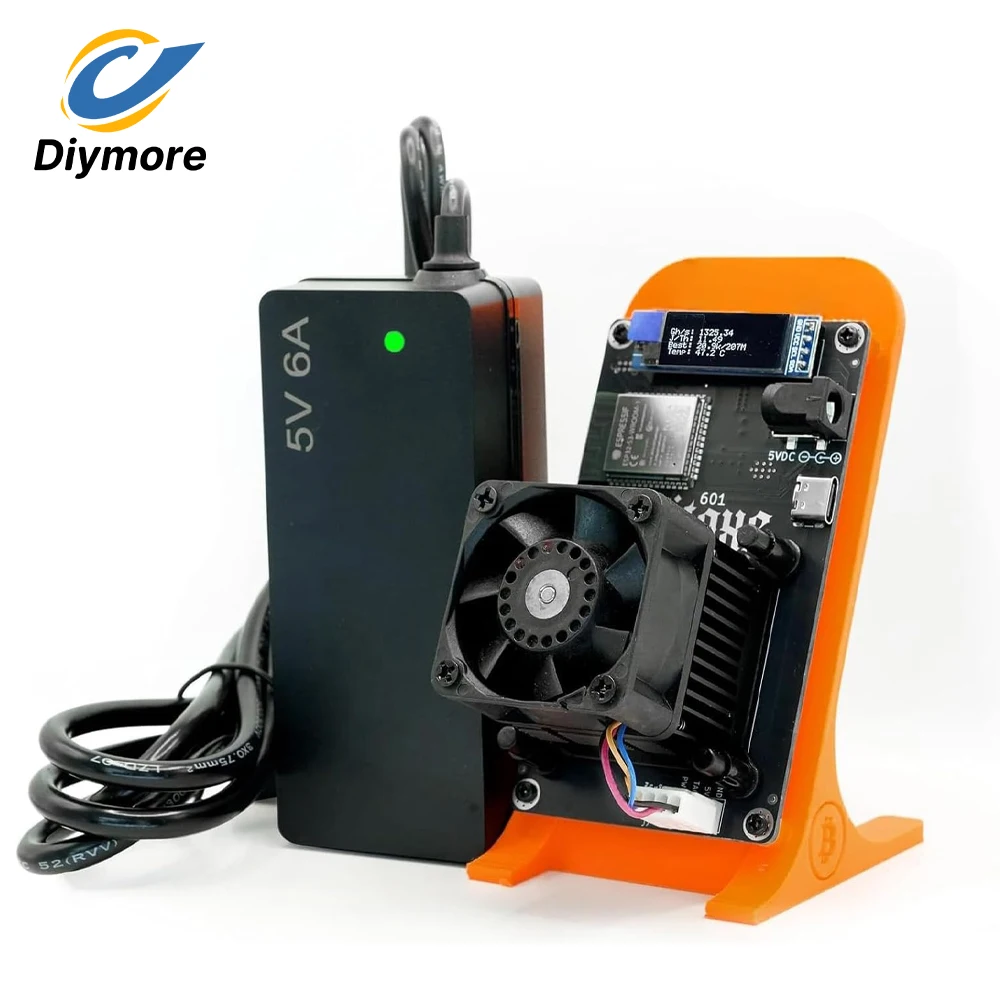 Bitaxe Gamma 601 Open-source Bitcoin Miner 1.2 TH/s Hashing Power 15W/TH BM1370 chip Wi-Fi Connectivity AxE OS Operating system