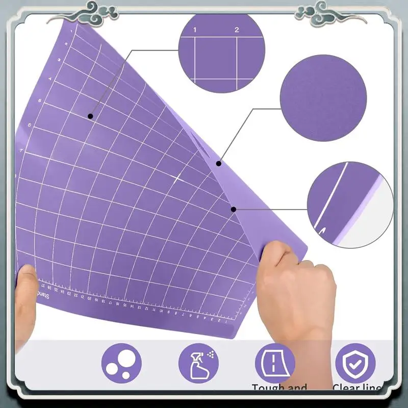 

Durable Cutting Mats,Vinyl 8 Pack Variety Cutting Mats 12X12inch, Cutting Mats For Cricut Vinyl For Cricut Explore Air Series