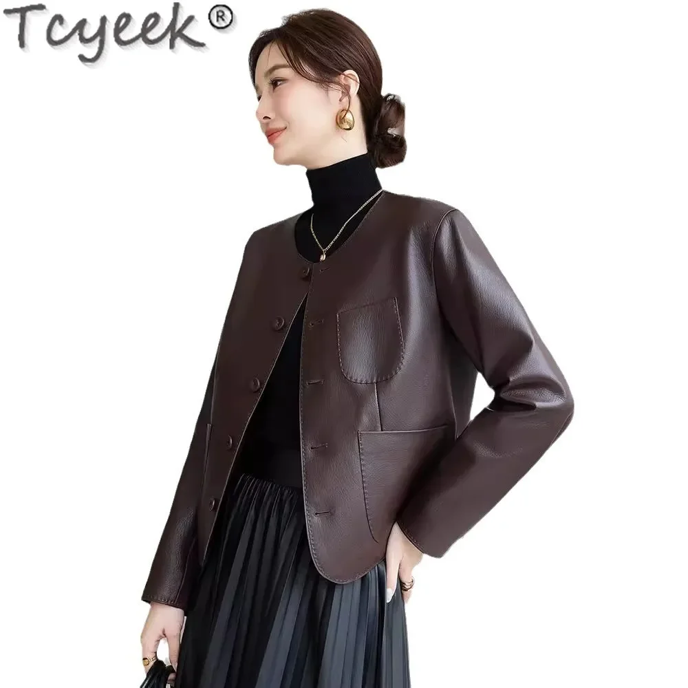 Tcyeek Genuine Leather Jacket Women Autumn Clothes Real Sheepskin Coat Women's Leather Jackets New in Outerwear Jaqueta Couro