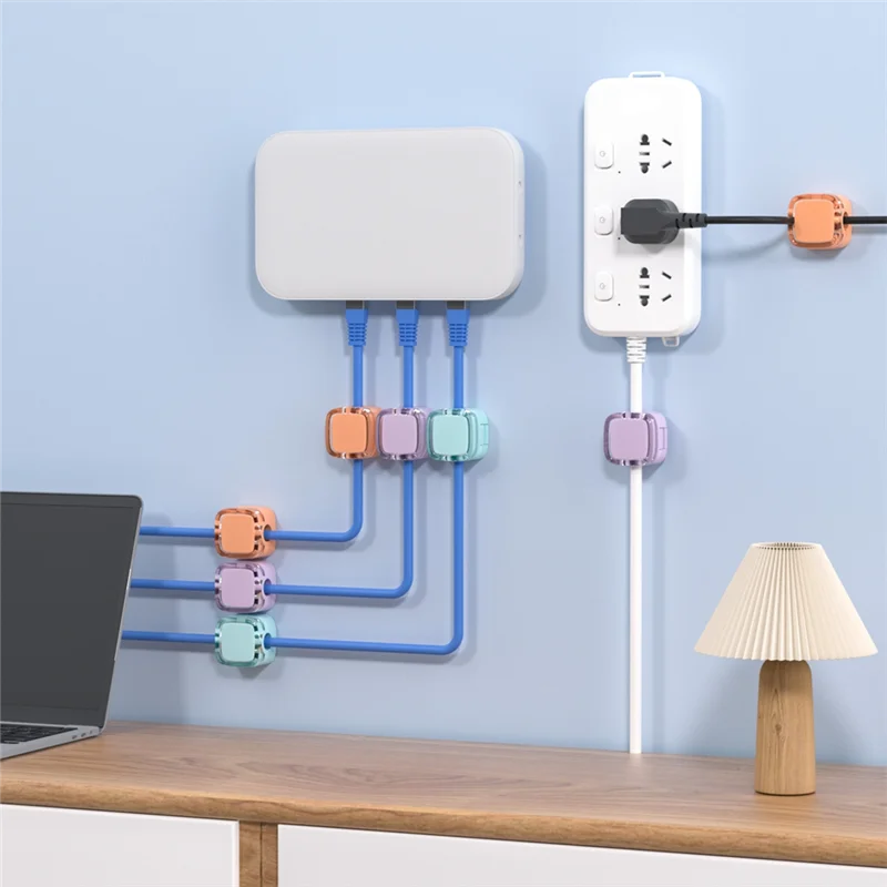 6 шт. магнитные зажимы для прокладки кабеля, органайзер для шнура кабеля для передачи данных, настольные и настенные крючки для передачи данных на телефоне