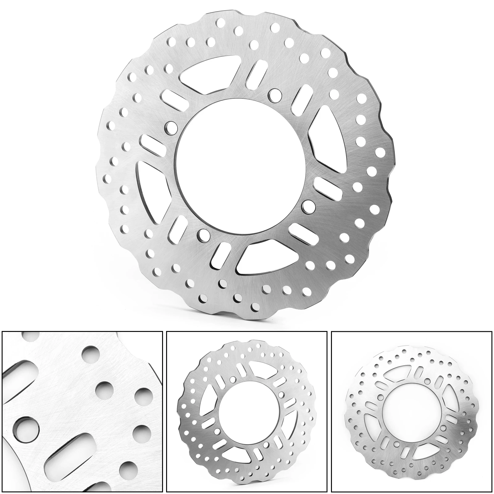 Topteng Rear Brake Rotor Disc Fit for Kawasaki Z750/R ZZR1400 ZG1400 Concours 14 2007-2017