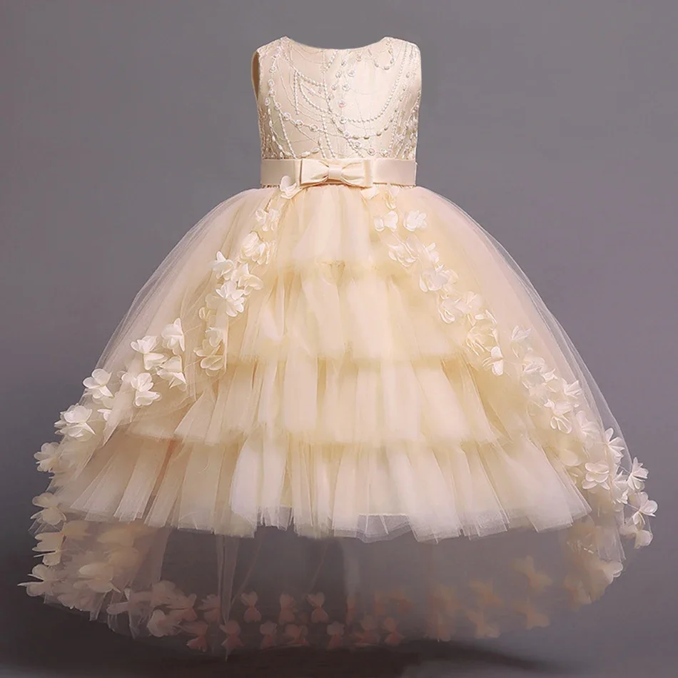 Robe de soirée d\'été pour petites filles, vêtements élégants pour enfants, Costume de princesse pour anniversaire, bal de promo, 2023, Vestidos1-12