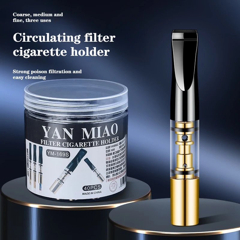 Men's Cigarette Holder Filter Circulation Type Removable Washable Coarse, Medium and Fine Universal Healthy Lung-clearing Filter