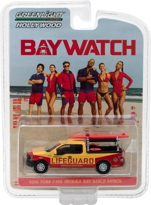 

1:64 Hollywood - Beach Rescue Team (2017) -2016 Ford F-150 Jade Bay Beach Patrol Коллекция моделей автомобилей