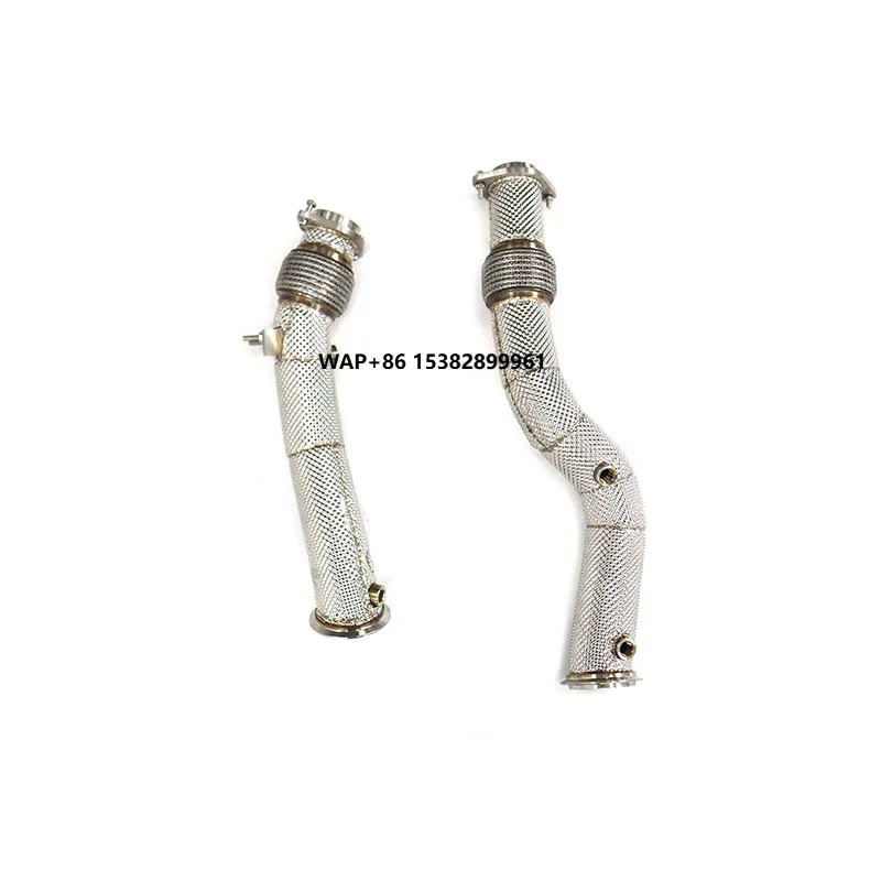 

ING Stainless Steel Car Exhaust Downpipe for X3M X4M F97 F98 2019-2021 with Heat Shield High QualityExhaust Pipes Car