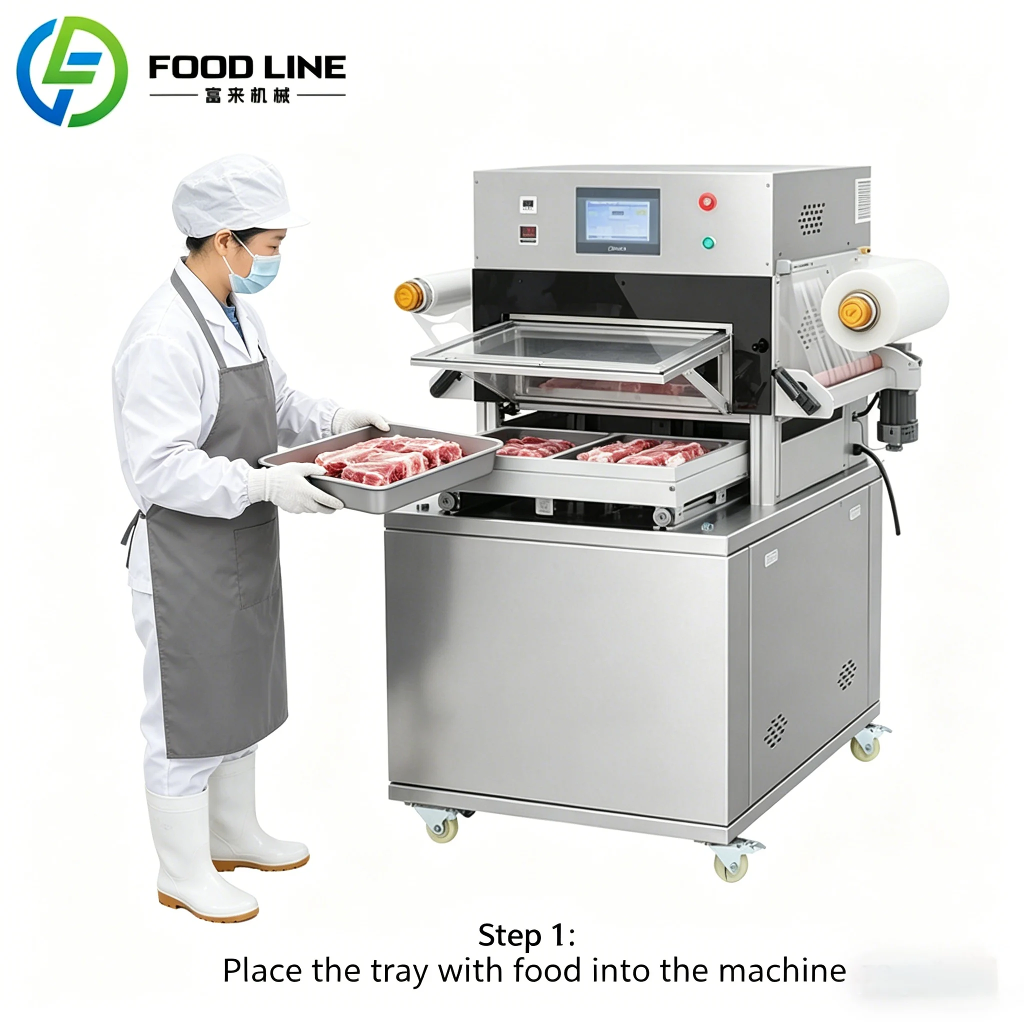 Fast Map Packing Machinery with Gas Filling Pizza Base Biscuit Flow Wrapper Flow Packing Machine