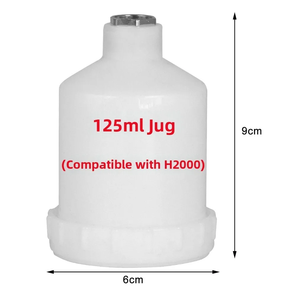 125/250/600ml Spray Paint Cup Plastic Universal Fit Paint Sprayer Pot Threaded Connector Thread Connector Cup
