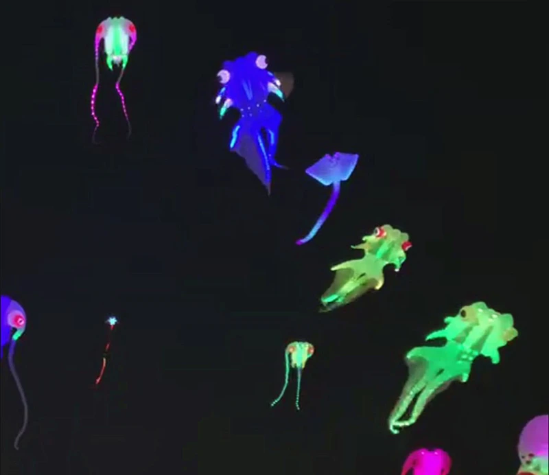 Cerfs-volants gonflables à LED pour adultes, pieuvre, méduse, poisson rouge, gel bl84, rebond d'air, livraison gratuite