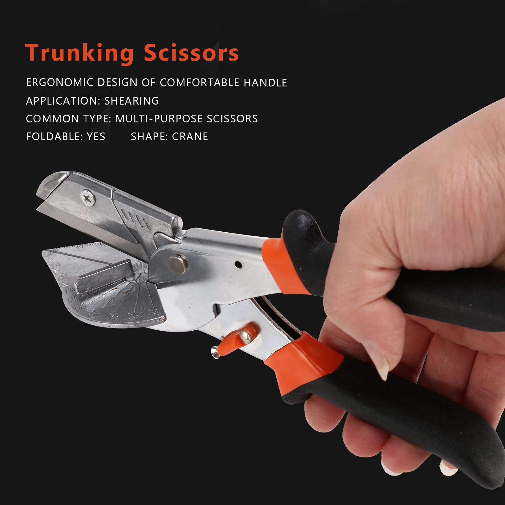 newA10R Multifunction Angle Trunking Scissors Manganese Pipe Cutter Angle Shears Automatic Wire Cutting Duct Trim
