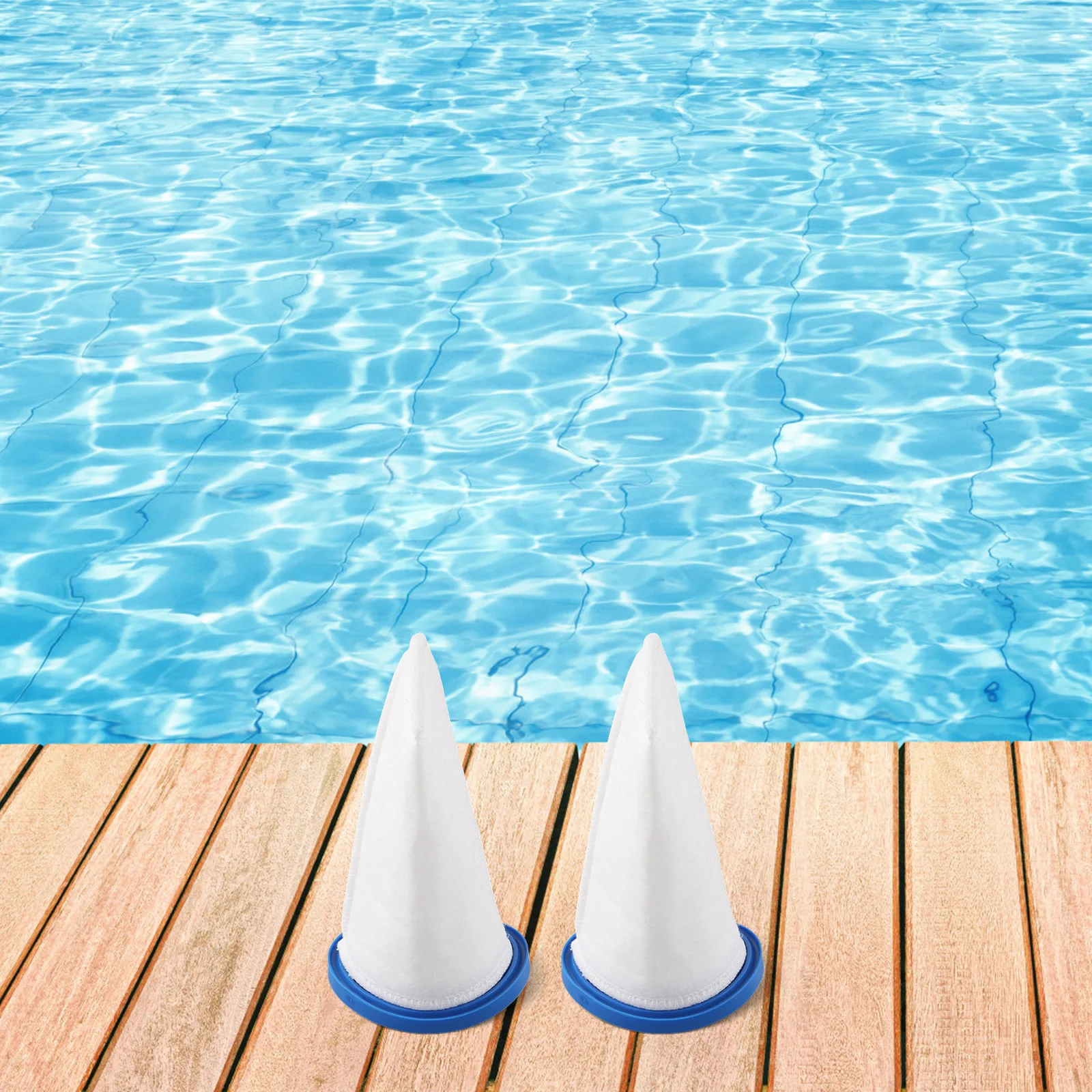 حقيبة فلتر رمل لصيانة حمام السباحة للاستخدام في الحديقة، فلتر مزدوج مخيط للمكنسة الكهربائية كما هو موضح، تصميم معزز سهل الصيانة