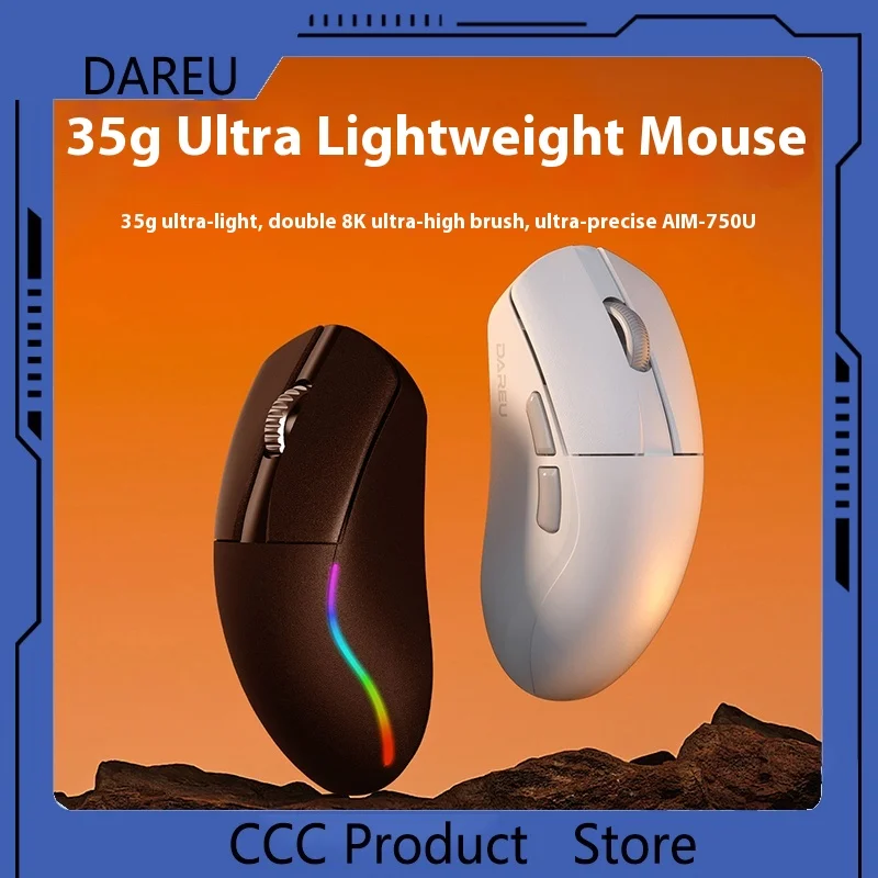 DAREU A950air Cicada Wing Edition Dual Mode Wireless Mouse 35g Lightweight Ergonomic 3950 High Performance Office Gaming Gifts