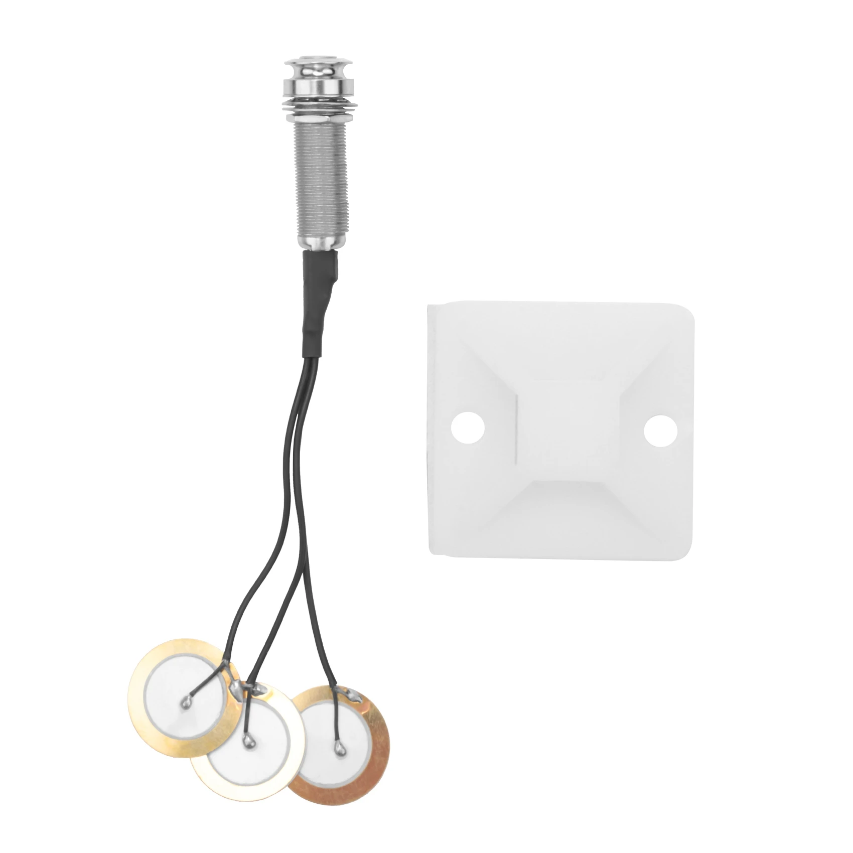 

A79E-Piezo Contact Microphone 3 Transducer Pickups with end pin jack for Kalimba