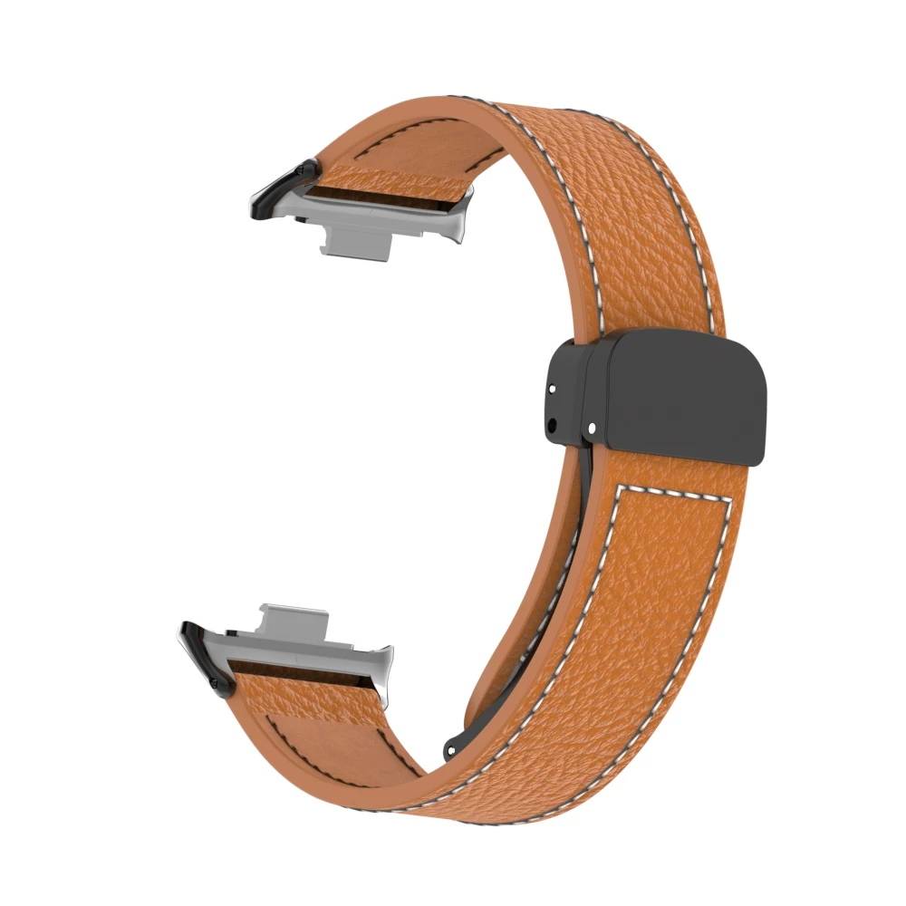 Per Xiaomi Mi Band 8 Pro cinturino in pelle orologio cinturino con fibbia magnetica per cinturino Miband 8PRO interfaccia in metallo braccialetto