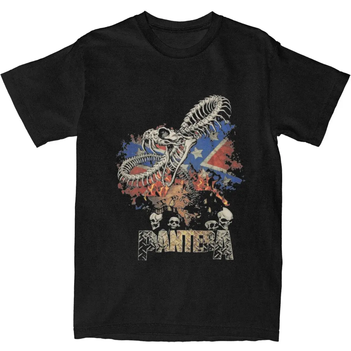 Streetwear T Shirt Pantera Heavy Metal Band Cotton T-Shirts Retro Leisure Tee Shirt for Man Summer Y2K Classic Short Sleeve Tees